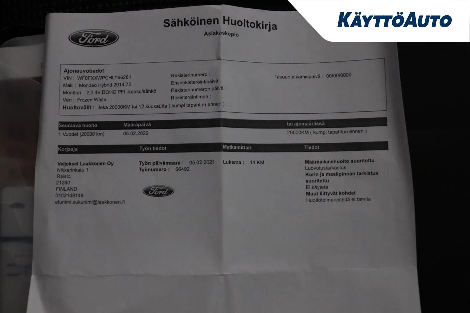 FORD Mondeo MYV-291 carousel image