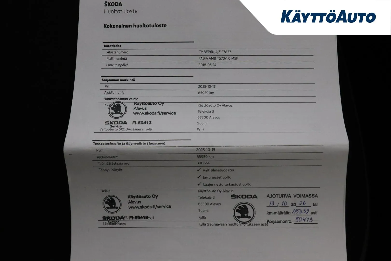 Skoda Fabia JKV-963 carousel image